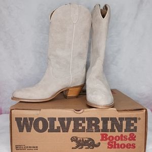 Vintage Wolverine suede cowboy boots